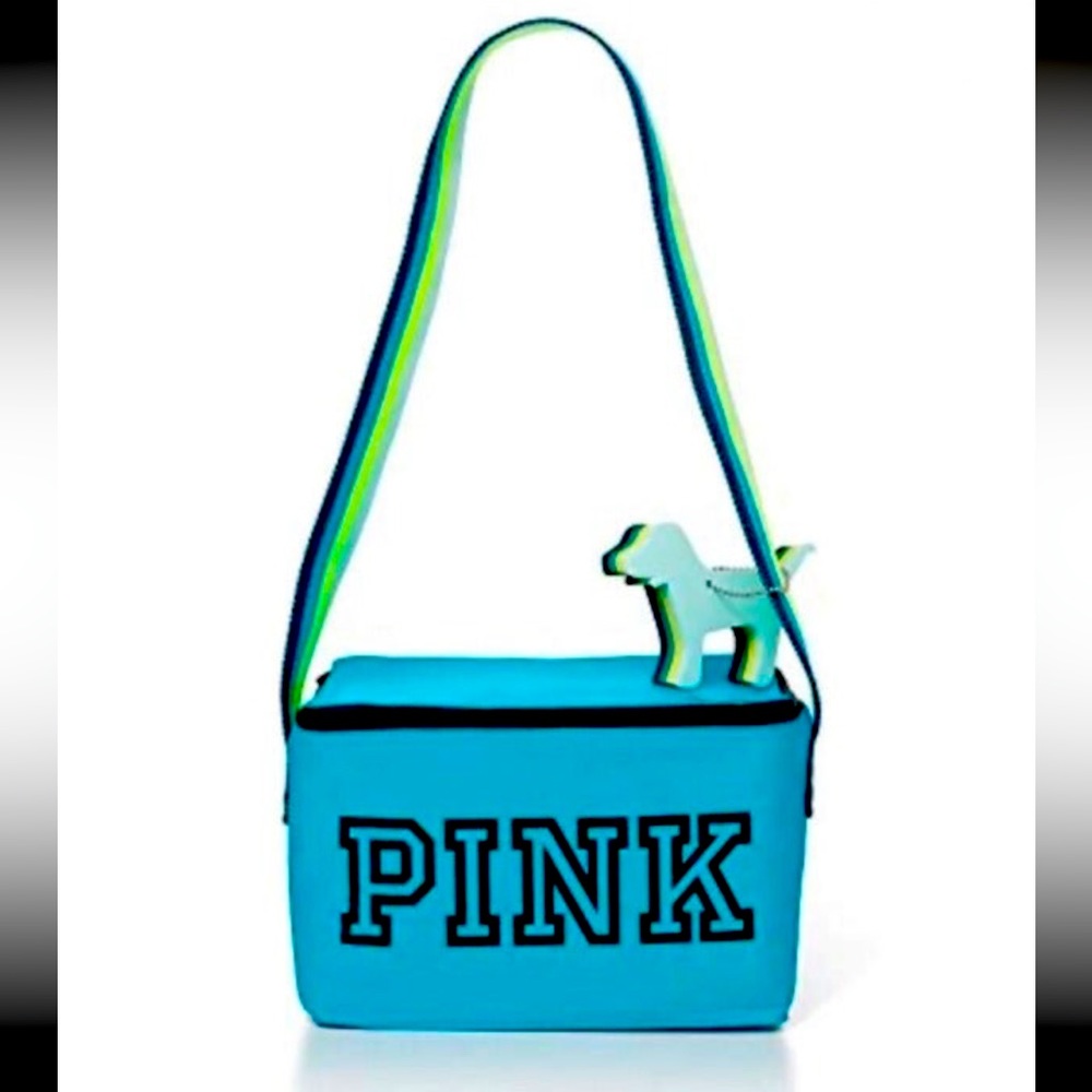 PINK Victoria’s Secret Lunch Bag Cooler Tote & Dog Keychain